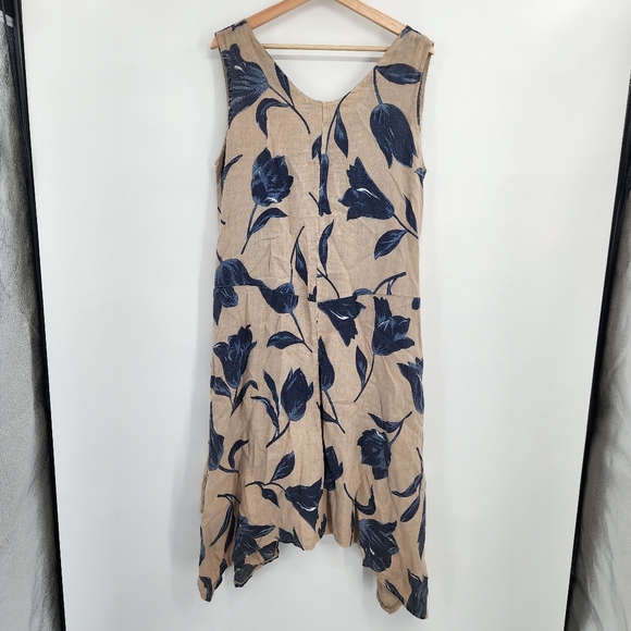 Bella Amore Italian Linen Lagenlook Tulip Dress - Picture 2 of 9